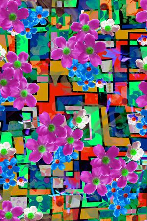 写意抽象印花华亿平台图片