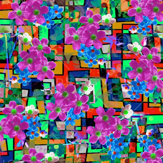 写意抽象印花华亿平台图片