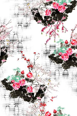 中国风印花华亿平台图片