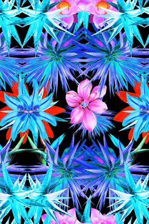 热带风情印花华亿平台图片