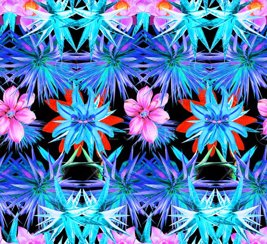 热带风情印花华亿平台图片