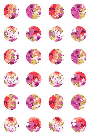 339656-A013时尚流行花卉远点波点浪漫 