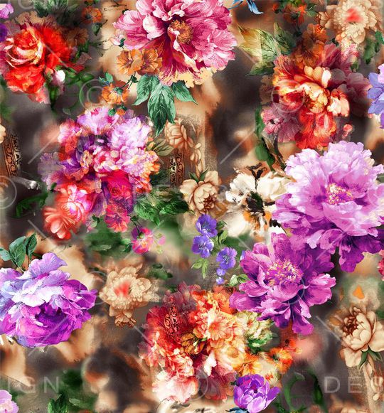 花卉印花华亿平台图片