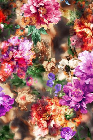 花卉印花华亿平台图片