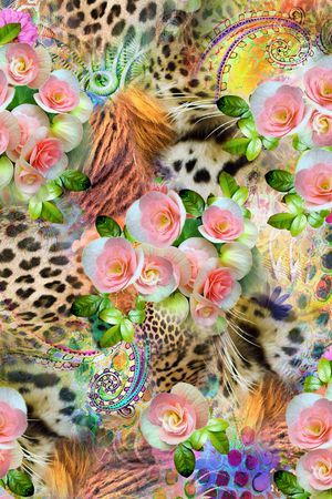 豹纹印花华亿平台图片