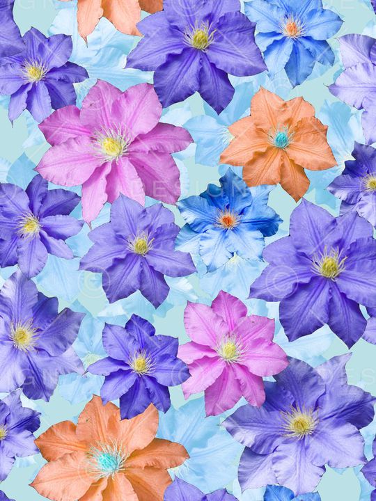 花卉印花华亿平台图片