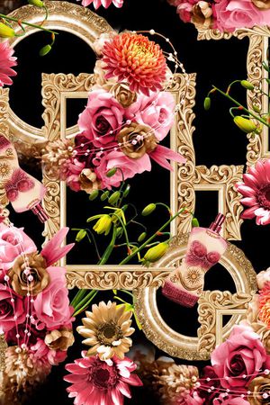 花卉印花华亿平台图片