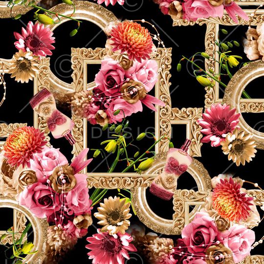 花卉印花华亿平台图片