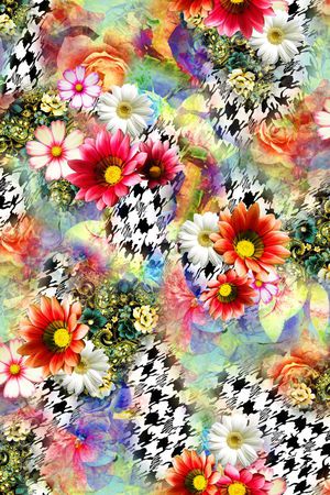 花卉印花华亿平台图片