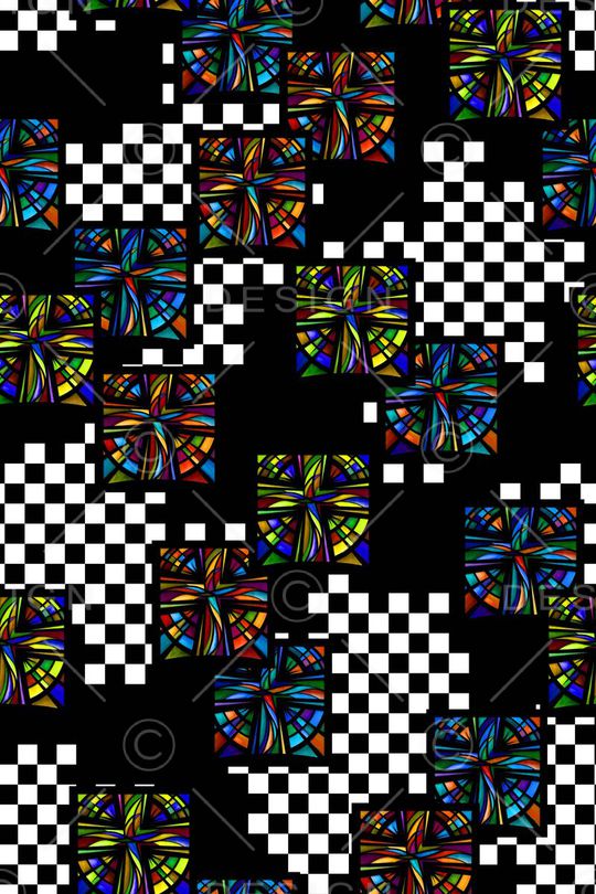 方格印花华亿平台图片