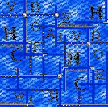 340522-欧式牛仔字母（兰底）