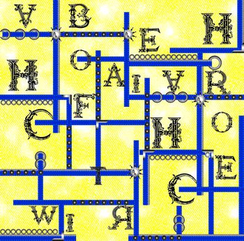 340536-欧式牛仔字母（黄底）