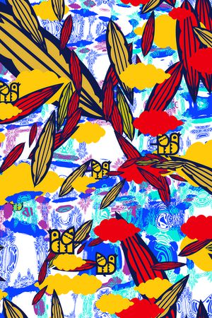 抽象印花华亿平台图片