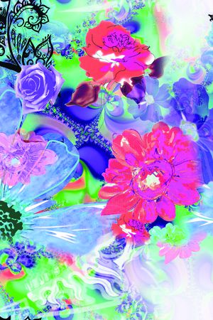 花卉印花华亿平台图片