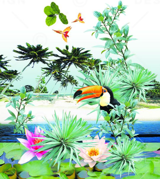 花卉印花华亿平台图片