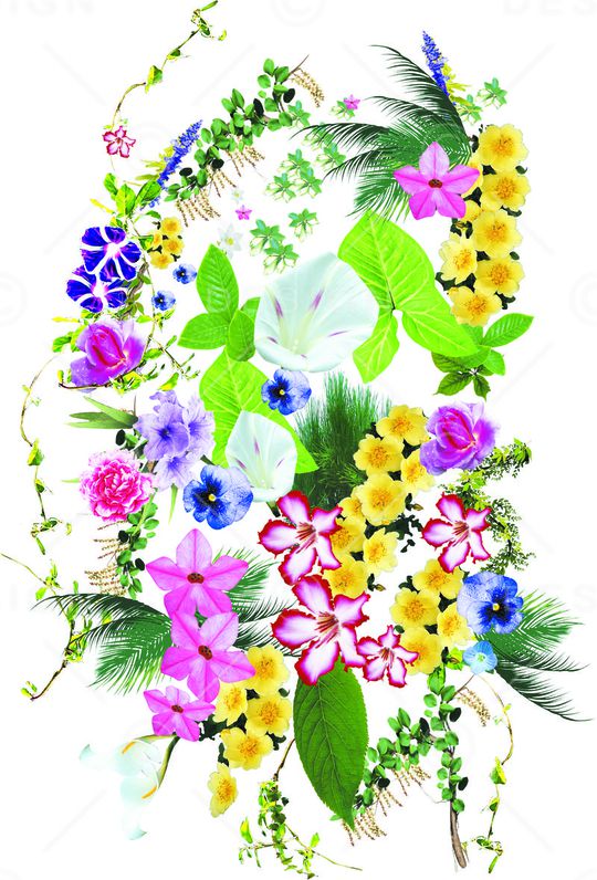 花卉印花华亿平台图片