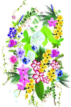 花卉印花华亿平台图片