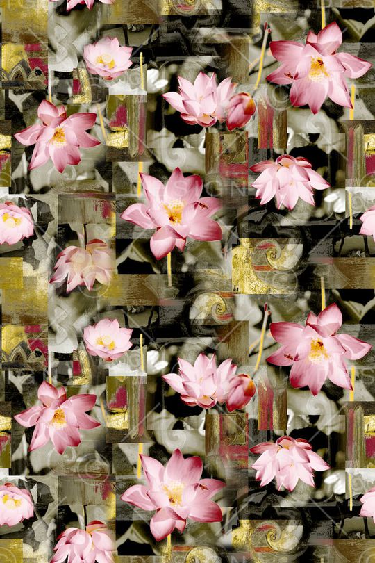 花卉印花华亿平台图片