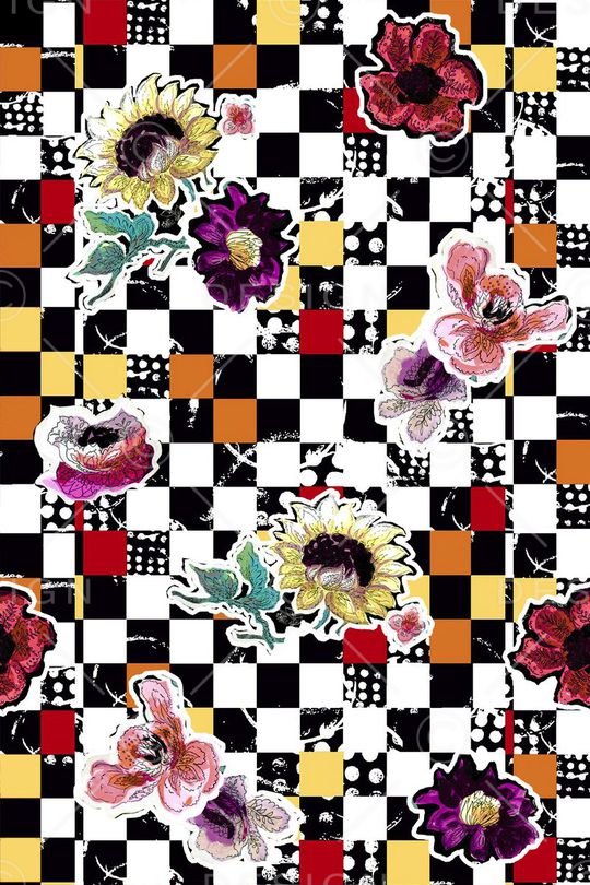 花卉印花华亿平台图片