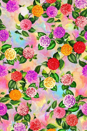 花卉印花华亿平台图片