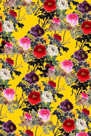 中国风印花华亿平台图片