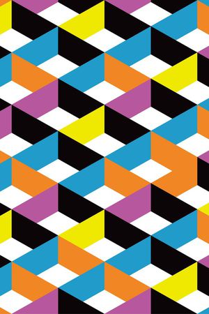 几何格子印花华亿平台图片