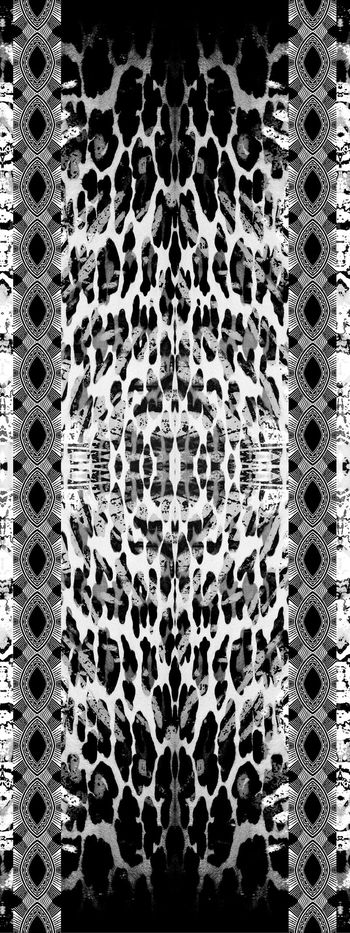 341021-复古几何神秘性感豹纹长巾女装连衣裙