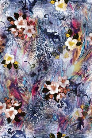 花卉印花华亿平台图片