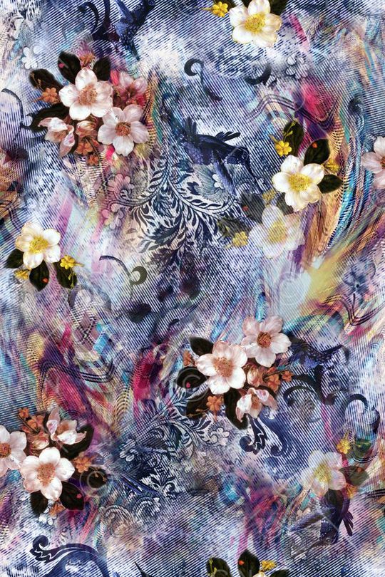 花卉印花华亿平台图片