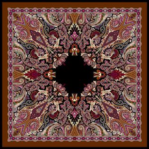 围巾图案印花华亿平台图片