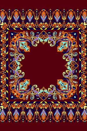 围巾图案印花华亿平台图片