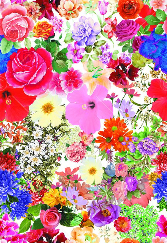 花卉印花华亿平台图片