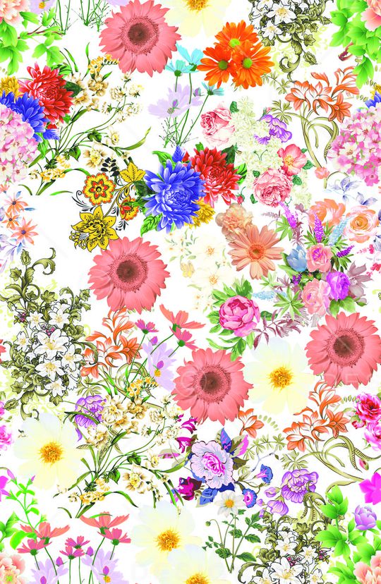 花卉印花华亿平台图片