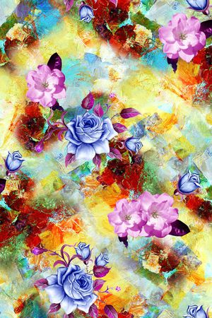 花卉印花华亿平台图片