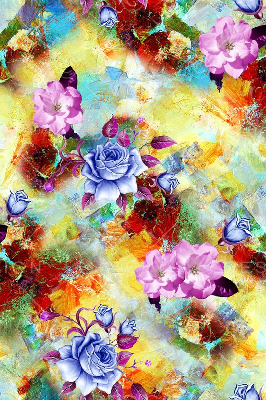 花卉印花华亿平台图片