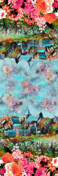 围巾图案印花华亿平台图片