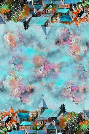 围巾图案印花华亿平台图片