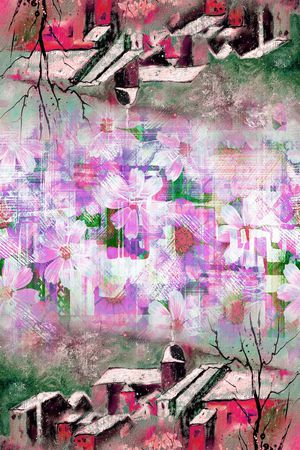 围巾图案印花华亿平台图片