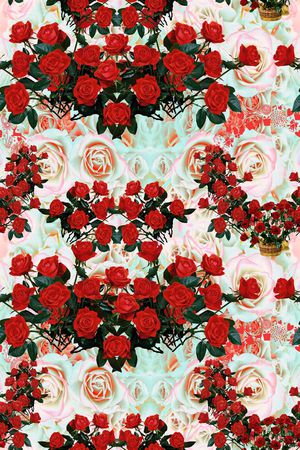 大花  花卉 小碎花印花华亿平台图片