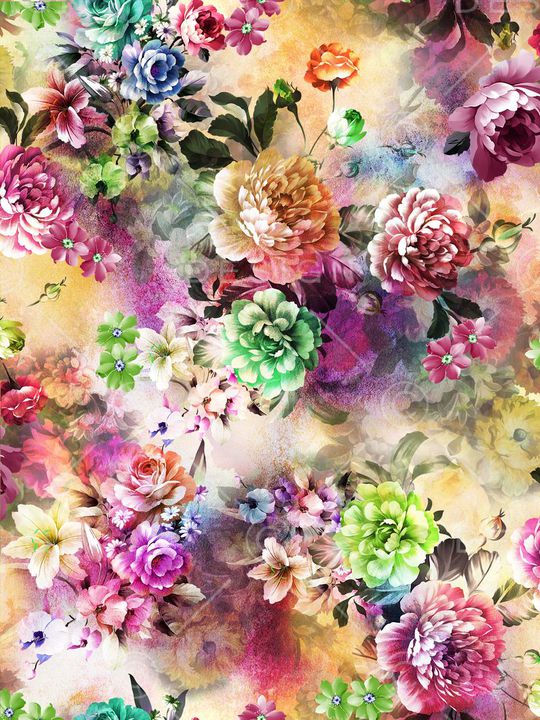 花卉印花华亿平台图片