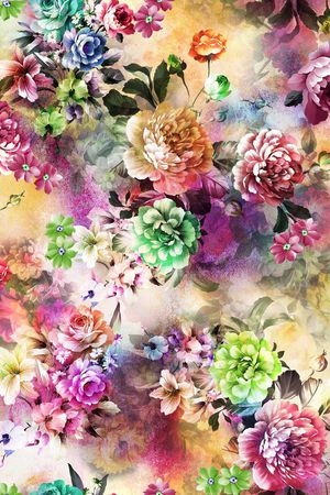 花卉印花华亿平台图片