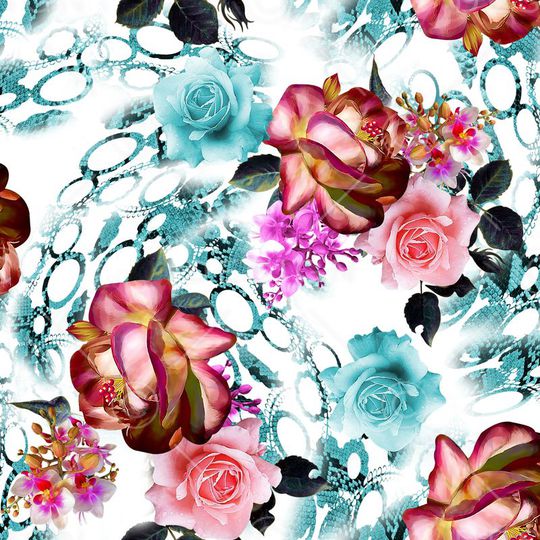 花卉印花华亿平台图片