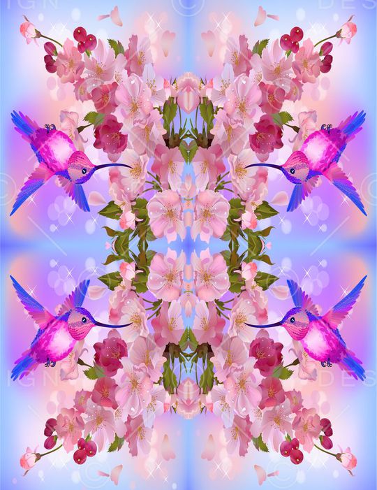 花鸟花卉印花华亿平台图片