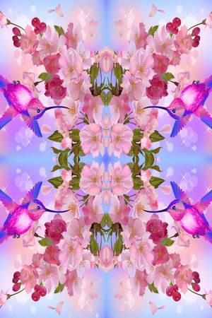 花鸟花卉印花华亿平台图片