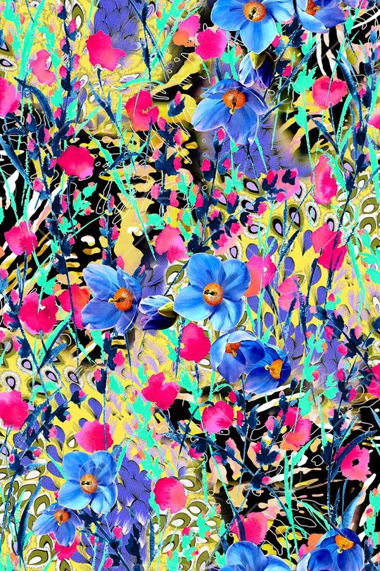 花卉印花华亿平台图片