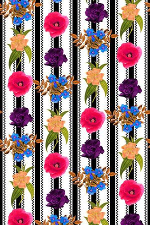 E-花卉几何/Flowers印花华亿平台图片