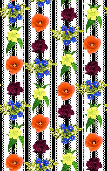 341856-复古几何条纹花卉10-1