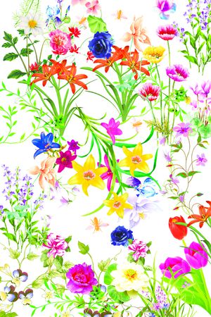 花卉印花华亿平台图片