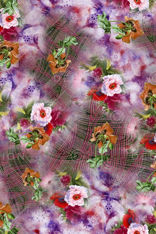 花卉印花华亿平台图片