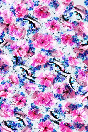 花鸟花卉印花华亿平台图片